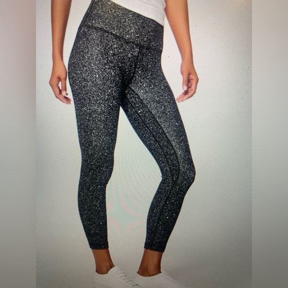 lululemon athletica Pants - Lululemon Align Pant II 25" Legging Sz 10 Luminesce Splatter Ice Grey Black